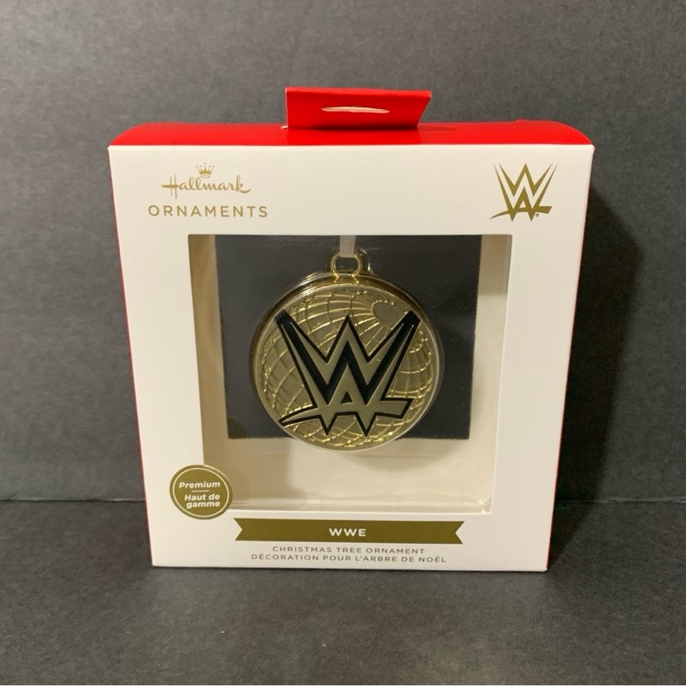 🆕 Hallmark WWE Wrestling Logo Premium Metal Christmas Tree Ornament - Picture 4 of 7